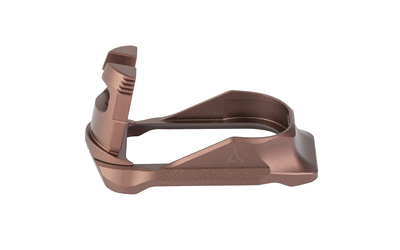 Bronze metal magwell for pistols side view