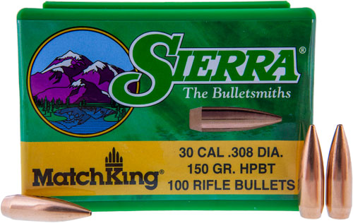 Sierra MatchKing 30 cal rifle bullets box