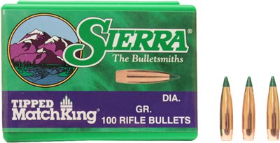 SIERRA BULLETS .30 CAL .308 - 175GR TIPPED MATCH KING 100CT