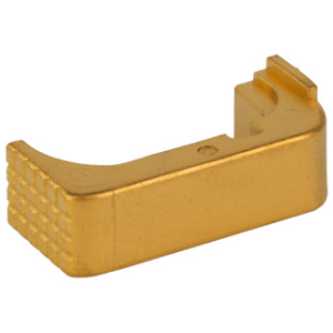 Gold metal block with textured end