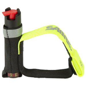 Personal safety pepper spray with fluorescent strap