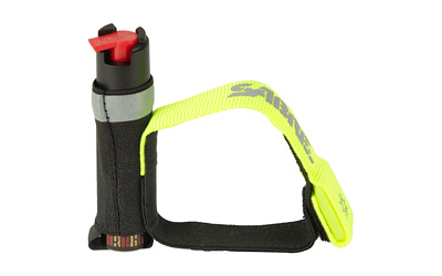 Personal safety pepper spray with fluorescent strap