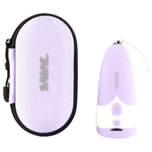 Purple carrying case and electronic device with logo