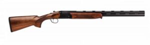 Wooden double-barrel shotgun side view