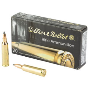 Sellier & Bellot Rifle Ammunition .22-250 Rem 55 gr SP - 20/box