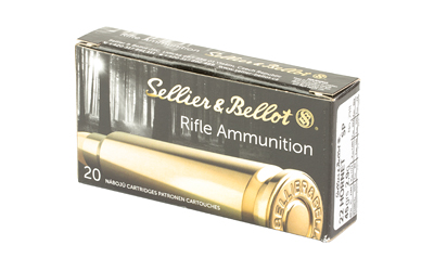 Sellier & Bellot rifle ammunition box, 20 cartridges.