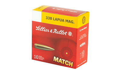 Sellier & Bellot Rifle Ammunition .338 Lapua Mag 300gr HPBT 2713 fps 10/ct - Image 3