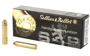 Sellier and Bellot .460 S&W ammunition box and bullets.