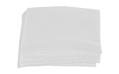Stack of white folded paper napkins