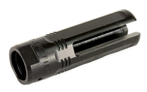 Black metal rifle flash hider muzzle device