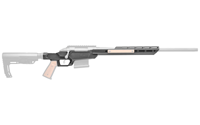 Modern rifle with suppressor and adjustable stock