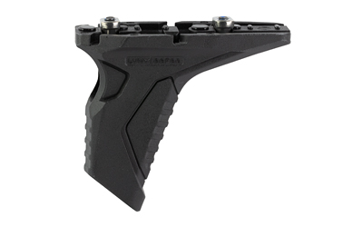 Black angled firearm foregrip accessory