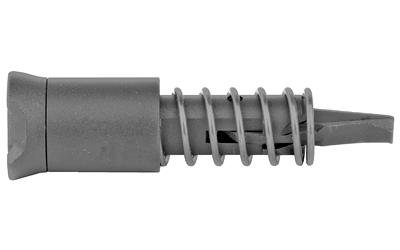 Black firearm muzzle brake with coil spring