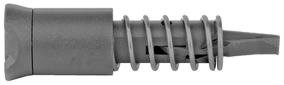 Black firearm muzzle brake with coil spring