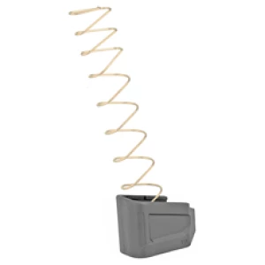 Gun magazine extension with spring