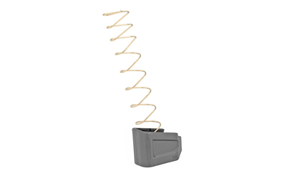 Gun magazine extension with spring