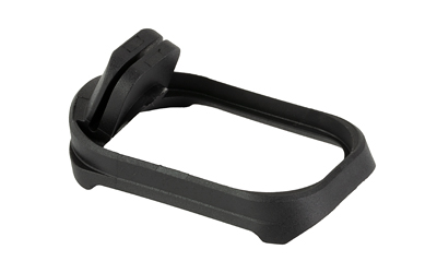 Black plastic bracket with clip attachment