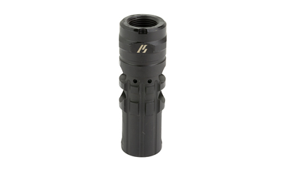 Black threaded metal muzzle device component