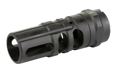Black metal muzzle brake attachment