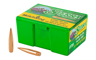 Green Sierra MatchKing ammo box with bullets