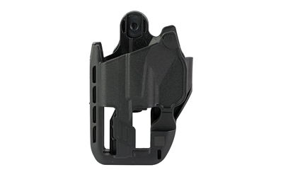 Black tactical belt holster for handgun