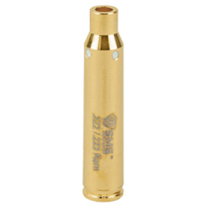 Golden laser bore sight cartridge for firearms