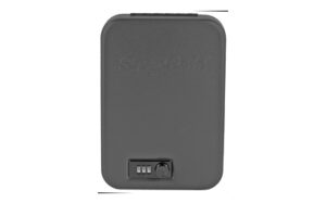 Gray wall-mounted key lock box with combination lock