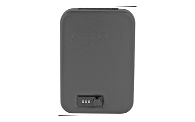 Gray wall-mounted key lock box with combination lock
