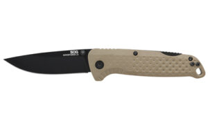 SOG Knives Adventurer LB Folding Knife 3" Drop Point Blade FDE