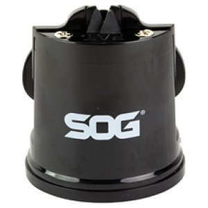 SOG black knife sharpener with logo
