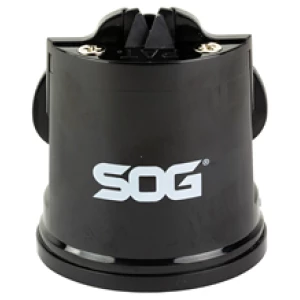 SOG black knife sharpener with logo