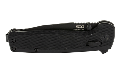 Black SOG folding pocket knife closed