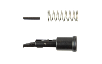 Gun bolt assembly and parts isolated on white