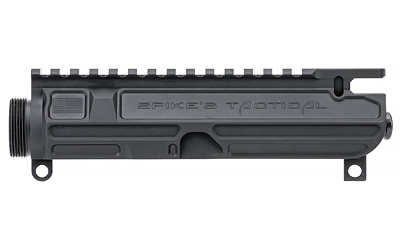 Black AR-15 upper receiver with rail system
