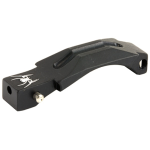 Black bicycle brake lever with logo design
