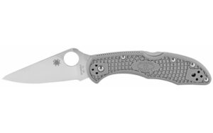 Stainless steel folding pocket knife with textured handle