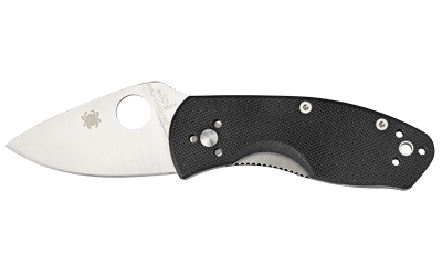 Black folding pocket knife with silver blade