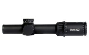 Black Steiner rifle scope on white background
