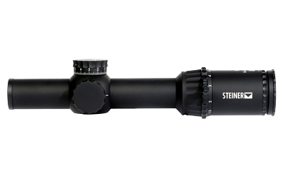 Black Steiner rifle scope on white background