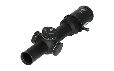 Black rifle scope isolated on white background