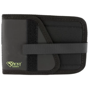 Black sticky holster for secure gun storage