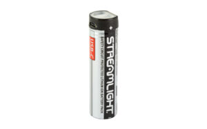 Streamlight AA alkaline battery on white background