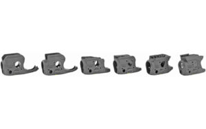 Six metal latch mechanisms on white background
