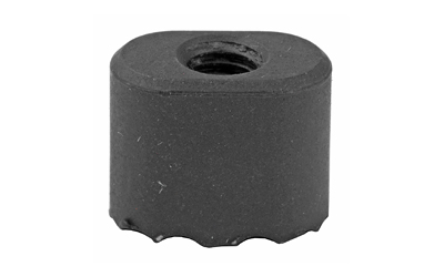 Black cylindrical rubber foot with threaded insert