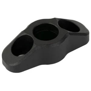 Black metal three-hole connection bracket