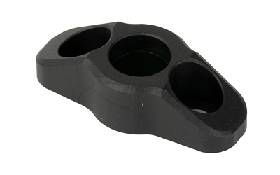 Black plastic three-hole mounting bracket