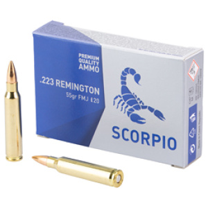 SCORPIO AMMO 223REM 55GR FMJ 20/1000