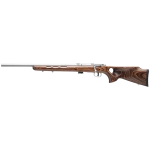 SAVAGE MARK II-BTVLSS 22LR LH - 21" HB SS/BRN LAMINATE T-HOLE