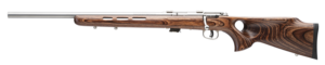 SAVAGE MARK II-BTVLSS 22LR LH - 21" HB SS/BRN LAMINATE T-HOLE