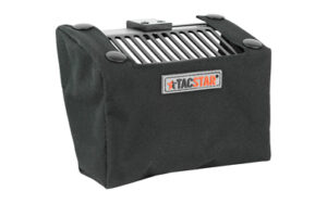 Black TacStar shooting rest bag with metal frame